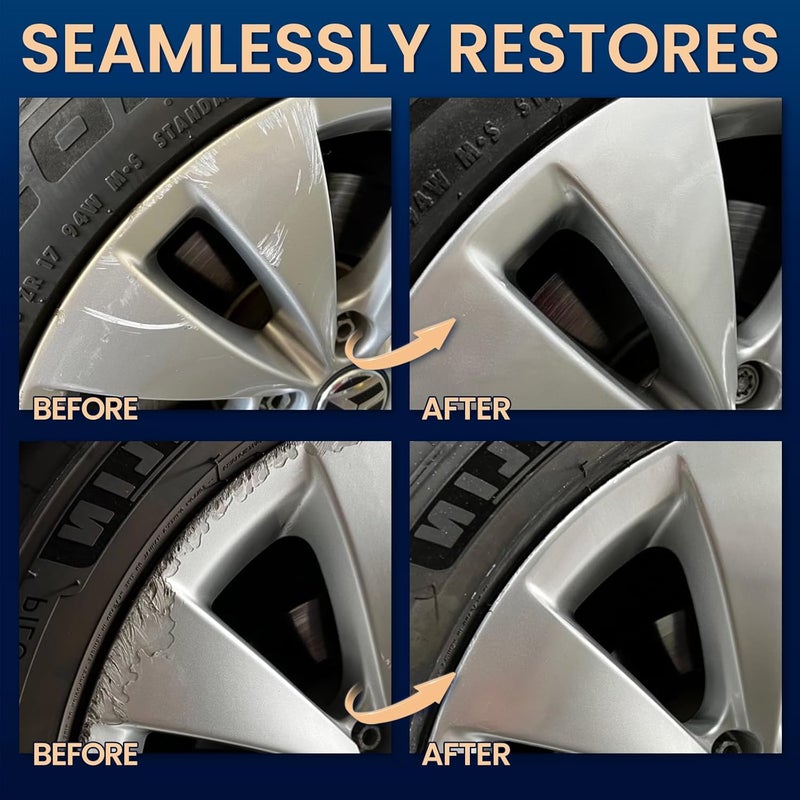 cocomfix Silver Wheel Touch Up Paint, Chrome Rim Paint for Curb Rash, Wheel Scratch Repair Kit for Chrome, Alloy, Aluminum, Enamel, Universal Silver Automotive Touch Up Paint Pen (1 fl oz) - Image 5